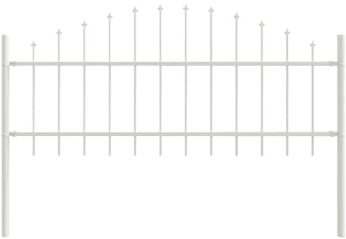 vidaXL Gartenzaun Woerden Weiß, Garten und Terrasse, rechteckig, modernes wasserfestes Finish, robuster Raumteiler, Gartenzaun