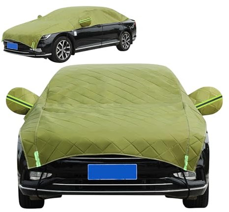 Autogarage Abdeckung Hagelschutz für VW Polo 6 GTI, Halbgarage für Auto,Autoabdeckung Outdoor,Autoabdeckung Winter,Atmungsaktiv,Regen Sonne Staub UV Schutz QLJ250402