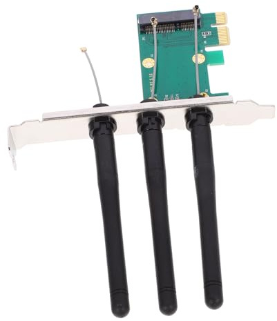 NUOBESTY Adaptateur WiFi Mini Pcie pour Ordinateur de Bureau, Carte Réseau sans Fil PCB, Double Antenne, Connexion Stable et Rapide
