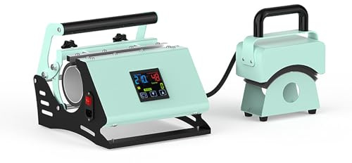TYXFSMYXGS Presse à Chaud 2 en 1 pour Mugs et Casquettes, avec écran LED, température et minuterie réglables, pour Sublimation de Mugs et Casquettes (325 ML)