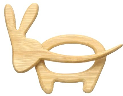 sourcing map Broche en bois en forme de lapin, épingle à châle vintage pour pull, broche mignonne en bois pour femme, fille, écharpe, badge décoratif