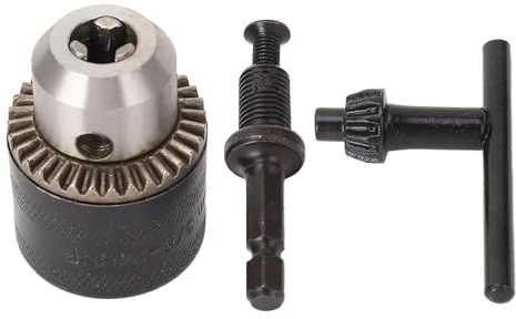 Kit de adaptador de portabrocas con llave, destornillador de llave de martillo rotativo de repuesto, destornillador de impacto de 1,5-10mm 3/8-24UNF