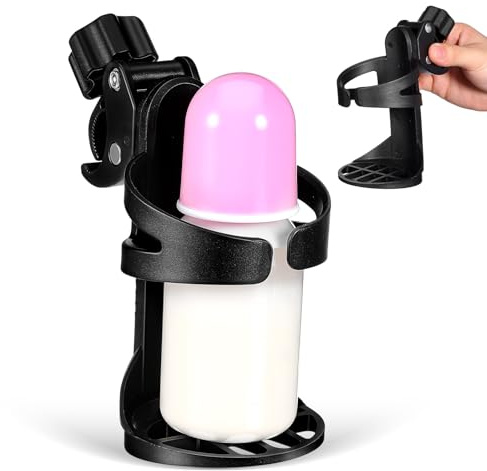 TOKIDNY Portavasos para Andador y Silla de Ruedas Ajustable, Compatible Cochecito y Bicicleta, Soporte Portátil para Botellas y Tazas, Accesorio Práctico para Uso en Exteriores