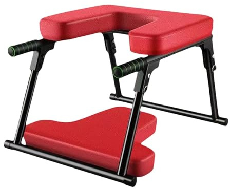 Chatonshen Kopfstandbank Gleichgewichtstrainer Faltbare Umkehrstuhl Trainingshocker Multifunktionales gerät aus Pu- Carbonstahl für Balance-, mit Matte