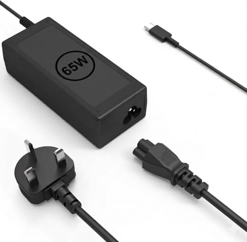 65W USB-C Fast Laptop Charger Power Adapter Compatible with MacBook, Universal Type-C Laptop Power Supply for TYP-C Notebooks with 6ft cable (Black USB-C (65W)) | Universal USB-C PD — Charges Laptops, Tablets & Phones