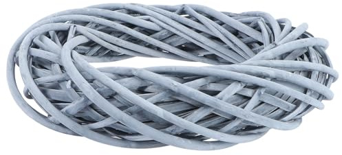 FRCOLOR Weidenkranz Silberfarbig aus Weidenholz Stark und Flexibel Bruchsicher für Selbstgemacht Liebhaber als Outdoor Türhänger Kranz und Gartendekoration