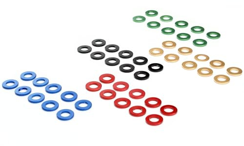 Unterlegscheiben M5 M6 M8 M10 Aluminium Scheibe DIN 125 blau rot schwarz gold grün eloxiert, Farbauswahl:Rot eloxiert, Abmessung & Menge:M8-5er Pack