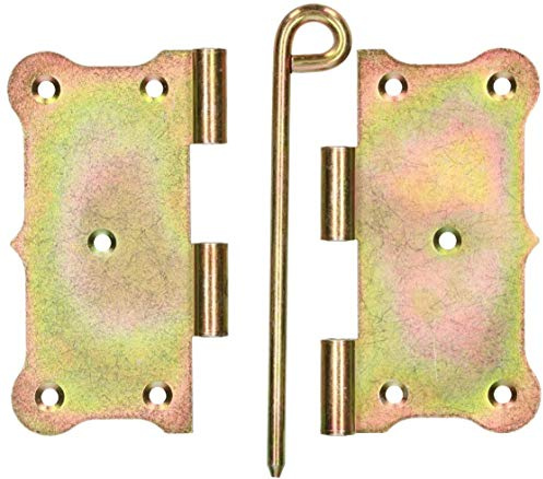 KOTARBAU Kulissenscharniere 100 x 100 x 2 mm Gerollt Tischband Gelb Verzinkt Tischbänder Scharniere mit losem Knopfstift FürTheater Ringstift Türband (10)