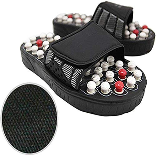Egurs Fußmassagegerät Hausschuhe Schuhe Magnet Therapie Anself Akupressur Massage Slipper Fußreflexzonenmassage Sandalen für Männer Herren