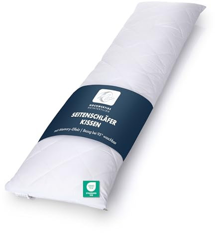 Moon - Seitenschläferkissen mit Viscoschaum Flocken - extra fest mit 1500g - mit Memory-Effekt - 95° waschbar (40x145 cm)