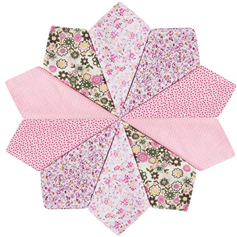 HOULIFE Femme Rose Mouchoirs Tissu en Pur Coton Motif pour Usage Quotidien Lot de 5/12 Pièces 36x36cm Cadeau de Fête des Mères