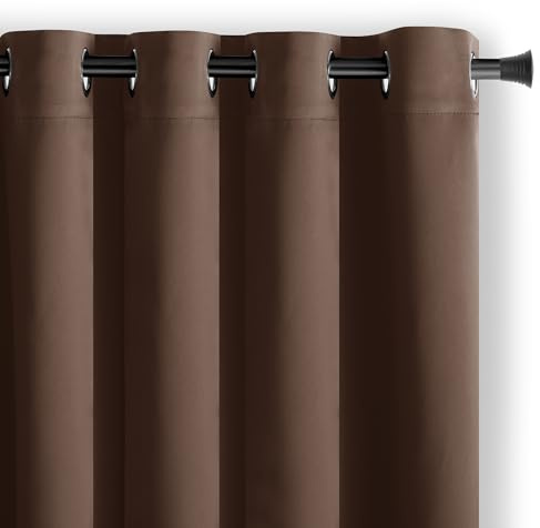 RESTILO Blackout Vorhang 140x175 cm Schokolade 1 St. Ösenschal Blackout