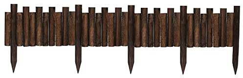 WORTH Wooden Edging for Landscaping, Flexible Garden Lawn Border 8 x 3.7'