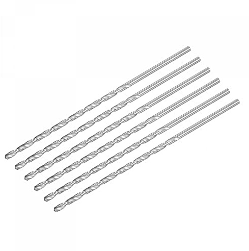 sourcing map 6 Stk. HSS Spiralbohrer (Hoch schnell Stahl) extra lange Spiralbohrer 4mm Durchmesser 160mm