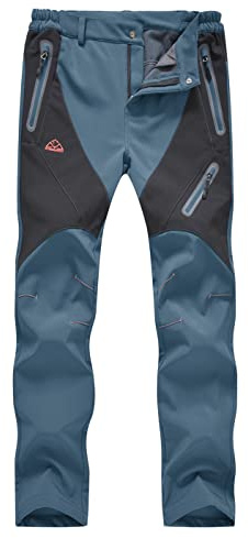 donhobo Damen Hosen Fleece Gefüttert Winterhose Winddicht Warm Verdickte Softshellhose Wasserabweisend Outdoor Wanderhose Funktionshose