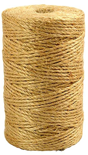 Jute Twine, Thin Jute String 2 mm 2 ply Jute Rope Garden Twine for DIY Arts Crafts Floristry Bundling Gardening Twine (10 m / 32.8 ft)