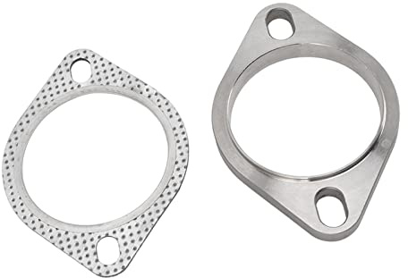 Juego de Conexión de Brida de Escape, 2 Pernos Kit de Conexión de Brida de Escape de 3 Pulgadas Aleación de Metal Universal para Cabezales Catback de Tubo de Escape