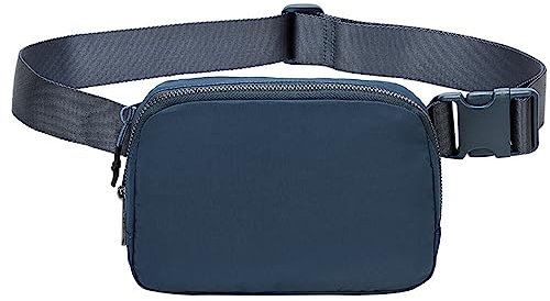 Hixingo Stylisch Bauchtasche für Damen und Herren, Hüfttasche Verstellbare Sport Groß Gürteltasche mit Reißverschluss für Outdoor Laufen Wandern Radfahren Gehen (20x5x14cm,blau)