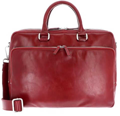 LEONHARD HEYDEN Leder Businesstasche Laptoptasche mit Laptopfach Cambridge RV-Aktenmappe 2 Fächer 5261 Rot