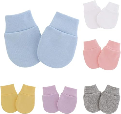 JOEBO 12 Paar neutrale kratzfreie Babyhandschuhe/13 Baby-Handschuhe mit Anti-Grip-Abdeckung for Neugeborene, Dicke, warme, einfarbige Handschuhe for Babys, Anti-Kratz-Handschuhe