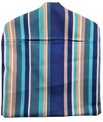 Jolee... Fabrics Water Repellent Peg Bag for Washing Line with Hanger, Outdoor Fabric Iron Peg Bag for Water Resistance and Durability (Whitley Bay Blue Stripes)
