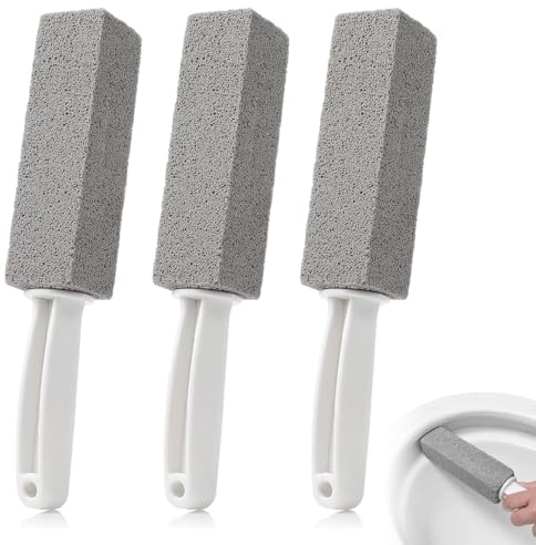 Cleaning Block WC, 3 Stück Toilette-Reinigungsstein mit Griff, Bimsstein Reinigungsstein, Putzstein Deep Flecken für Badezimmer Toiletten Küchen Schwimmbäder Tiefe Flecken