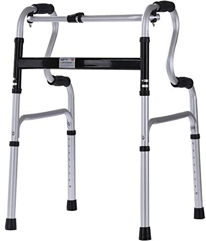 Andador plegable para ancianos, altura ajustable, sin ruedas, sin asiento, estrella de luz