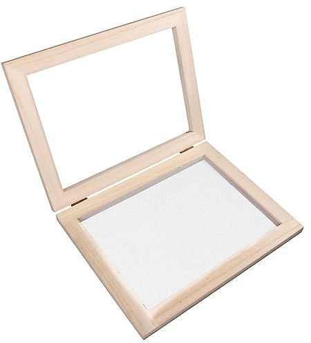 CORHAD Holzrahmen Für Papierherstellung Diy Handgeschöpftem Papierrahmen Und Werkzeugen Zum Papier Machen Für Karten Und Naturtagebücher