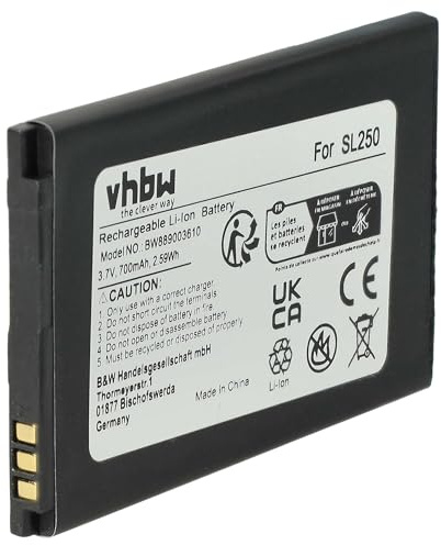 vhbw Akku Ersatz für Bea-Fon SL250 | für Handy Smartphone Senioren Telefon (700 mAh, 3,7 V, Li-Ion)