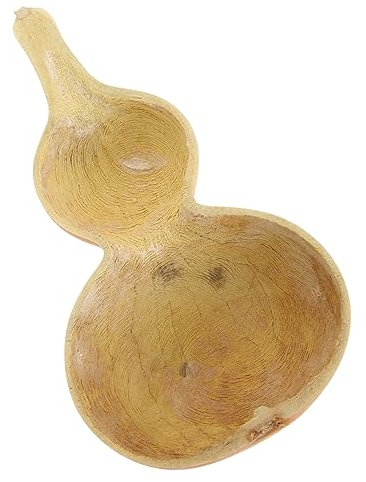 Cabilock Mestolo Da Bagno in Stile Cinese in Zucca Naturale Mestolo Acqua Capiente e Resistente Accessorio Sauna e Spa Per Casa e Centro Benessere Design Artigianale Sicuro e Versatile