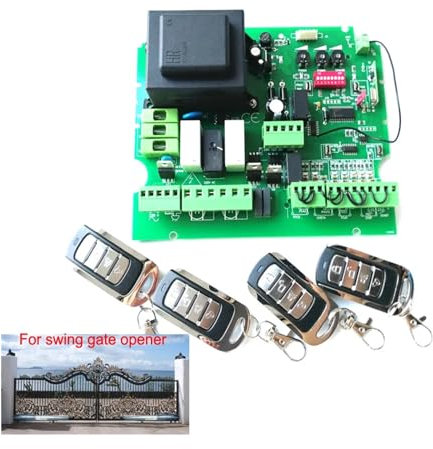 Motor Puerta Corredera, Placa de circuito de 110V o 220V for de centro de Control inteligente, Panel de Control de abridor de puerta oscilante automático de doble brazo,para Puerta de Jardín Garaje(K