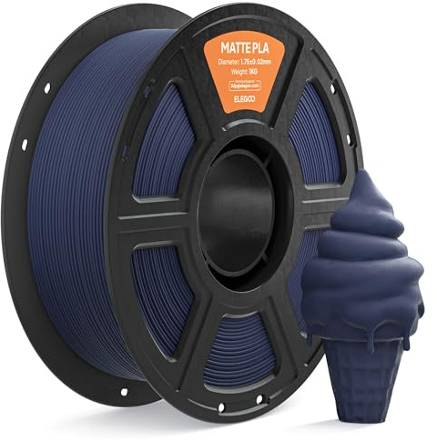 ELEGOO Matte PLA Filament 1.75mm Navy Blue 1KG, 3D Printer Filament High Precision, 1kg Spool (2.2lbs) Fits for Most FDM 3D Printers