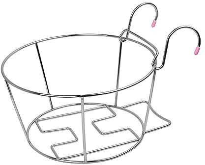 FONDOTIN Handrail Planter Holder Flowerpot Stand Stainless Steel Hanging Flower Basket Flowerpot Supporting Bracket for Home