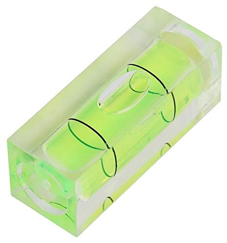 DEWIN Mini Bubble Spirit Level Square Horizontal Bubble Level Measuring Range 1200mm ABS for Level Camera Head Precision Instruments 15 x 15 x 40mm