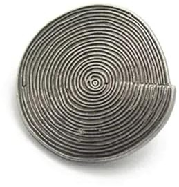 10 Stück Retro Spirale Metallknöpfe 18/23/25mm - Antik Bronze Silber Windbreaker Knöpfe,Antik Silber,25 mm