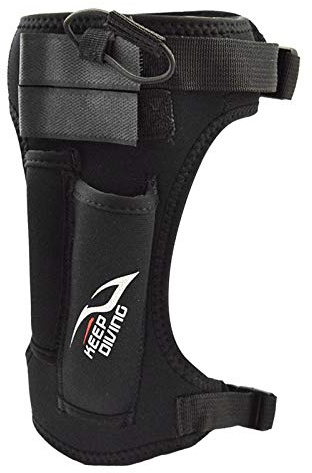 getuse Neopren Bein Messerhalter Arm Strap, Verstellbarer Tauchermesser Halter für Speerfischen, Schnorcheln, Schwimmen, Bootfahren, Jagd, Doppeltasche für Messer und Schere