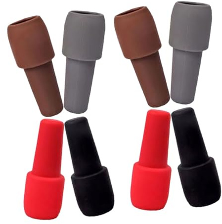 Toyvian 8 pièces Bouchons Silicone pour Bouteille de Vin Lot de Bouchons Réutilisables pour Bouteilles Verre Joints Étanches pour Conserver Fraîcheur Scellés Anti-fuite pour Vin Bière et