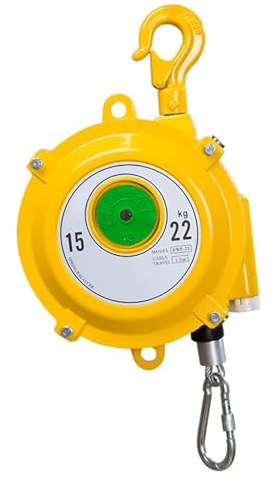 Équilibreur à ressort rétractable avec câble métallique de 1,5 m et crochet - Porte-outils durable for atelier et équipement automobile(15-22 Kg)