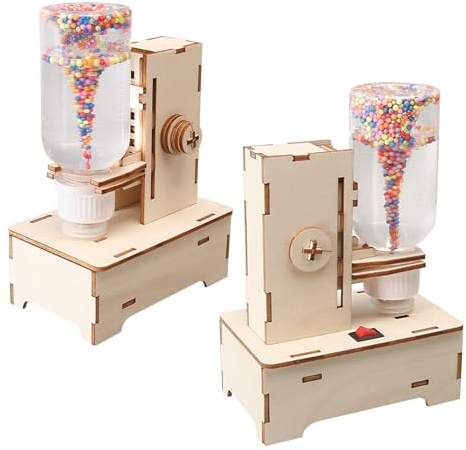 BCOATH 2 Piezas Kit Científico Montessori Tornado Stem Experimento Interactivo de Física con Modelo de Madera y Plástico Seguro Juguete Educativo para Niñas Clase y Hogar