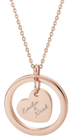 RM Beautynails Kette Damen mit Gravur personalisiert – stilvoller Schmuck als besonderes Geschenk zu Valentinstag oder Muttertag – zeitlose Halskette Damen Halskette für sie