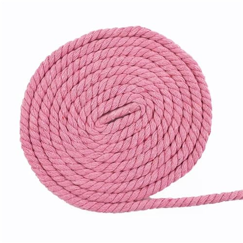 Baumwollkordel, Pink 3 Ply Braided Cotton Twine 12mm x 2m Craft Sewing Garden Bag DIY