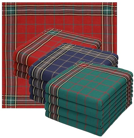 Betz 12 Stück Taschentücher Herrentaschentücher Stofftaschentücher Damen- Männertaschentücher Set Leo 8 100% Baumwolle Größe 40x40 cm