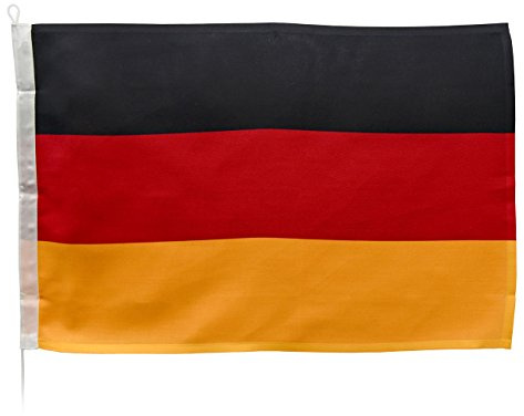 Yachticon Deutschlandflagge 40 × 60 cm – Marineflagge aus robustem 150 g/m² Polyester-Gewebe – wetterfest & langlebig für Segel- und Motorboote