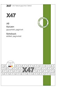 A5-Notizheft, gepunktet, mit schwarzem Umschlag, für das revolutionäre X47-Notizbuch mit auswechselbaren Heften