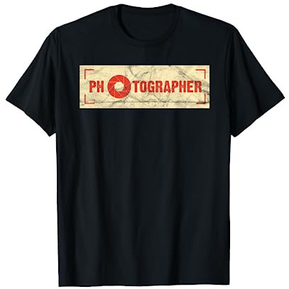 Vintage Photographer DSLR Camera Lens Shutterbug Analog T-Shirt