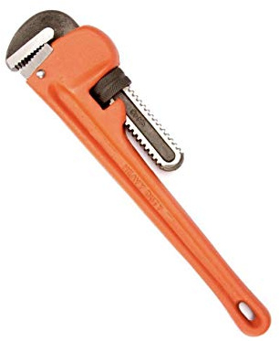 Edward Tools Pipe Wrench - Heavy Duty Heat Treated Steel Plumbing Wrench Tool - Forged Hook Jaw for Superior Grip - Quick Adjustment Nut (18)