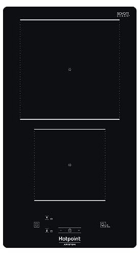 Hotpoint Ariston HQ 0930S NE - Piano Cottura Induzione Elettrico - Piastra Induzione 2 Fuochi - 10 livelli di potenza - Larghezza 28,4cm, Profondità 51,0cm, Altezza 5,4cm