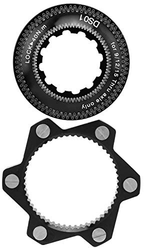 Frein de vélo Center Lock Alliage d'aluminium 6 boulons vélo Disque Rotor Adaptateur Ensemble pour VTT(Noir)