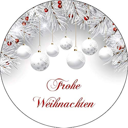 Lion-Decor GmbH Tortenaufleger Weihnachten 14/20 cm Ø - 2 Stück, Multicolored