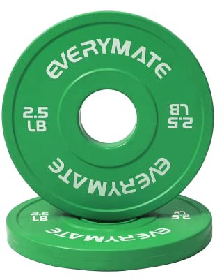 EVERYMATE Change Weight Plates 2.5LB Fractional Plate Olympic Bumper Plates for Cross Training and Olympic Weightlifting, 2.5LB Weights Plates Set